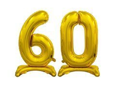 Fólia léggömb készlet 60 arany - 74 cm