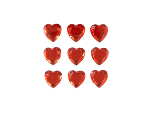 Rubin szívek Valentin napi matricák - 9 db.