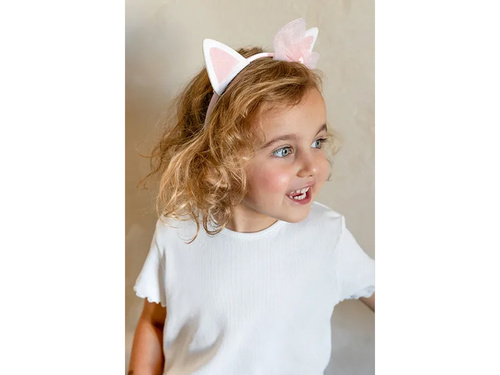 Cicás fejpánt masnival rózsaszín - 1 db.