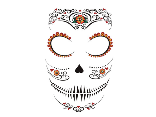 Mexikói koponya arctetoválás