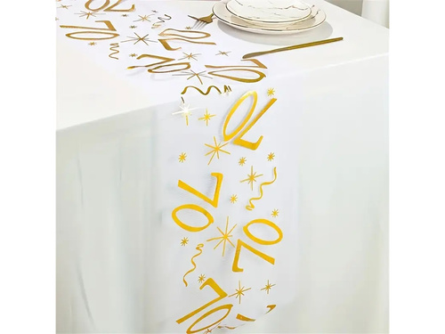 Nyomtatott asztali futó dekoráció 70. születésnapra - 28 cm x 5 m - 1 db.