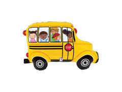 Fólia léggömb alakú iskolabusz - 29" - 1 db.