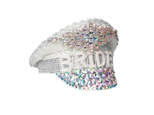 Glitter menyasszonyi sapka - 1 db.