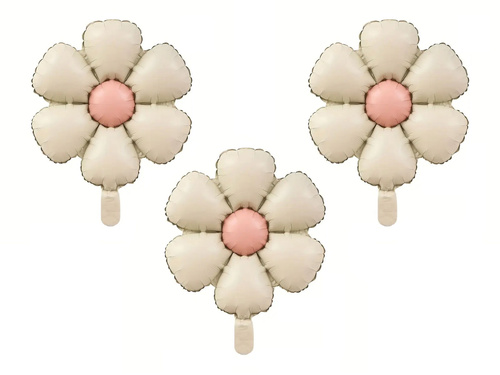 Fólia lufi Bézs virág - 50 cm - 3 db.
