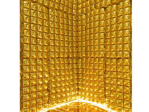 Arany függönyös fólialufi - 55 x 110 cm - 1 db.