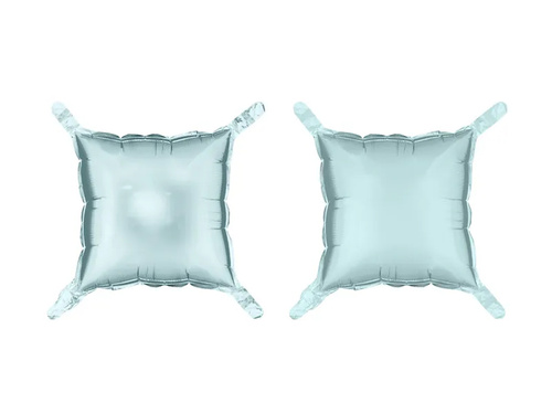 Fólia léggömbök négyzetek világoskék - 35 x 35 cm - 4 db.