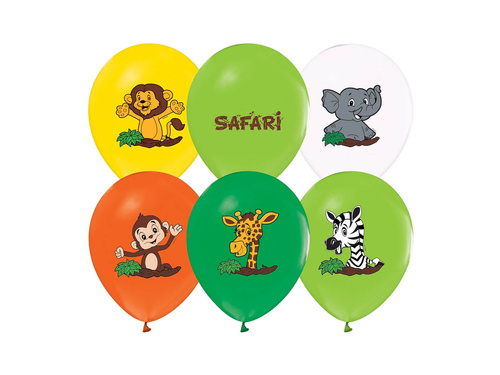 Szafari latex lufi - 30 cm - 5 db.