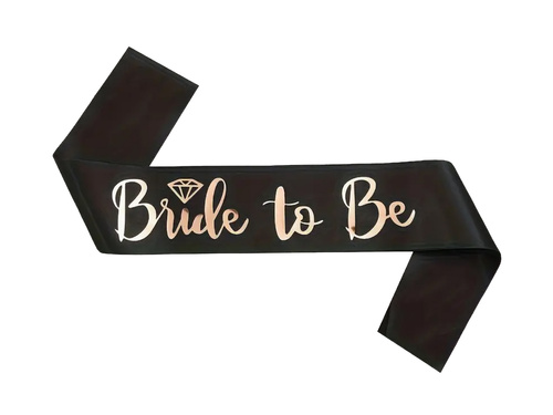 Fekete szíj menyasszonyi felirattal - 1 db.