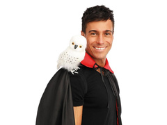 Fehér halloweeni bagoly - 20 cm - 1 db.