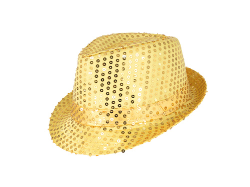 Arany flitteres kalap - 1 db.