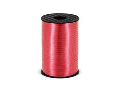 Dekorációs szalag lufihoz - pasztell - piros - 225 m