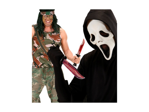 Vérfoltos műanyag kés - 34 cm