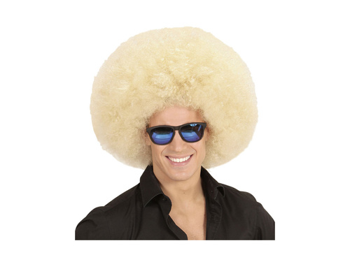 Nagy afro szőke paróka, kiváló minőségű