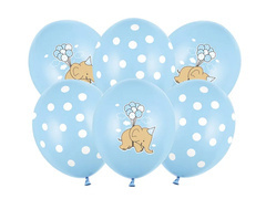 Nyomtatott léggömbök fiúnak "Elefánt" - 30 cm - 6 db.