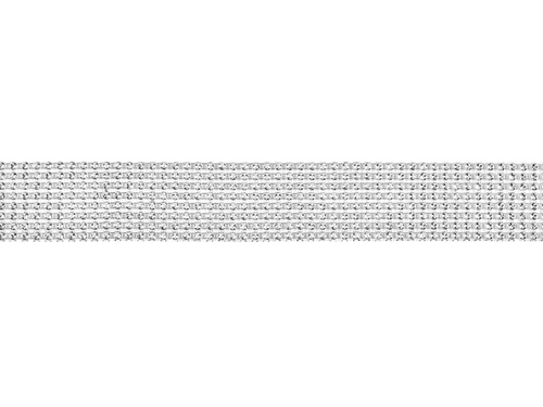 Ezüst cirkónia díszítő szalag - 9 m - 1 db.