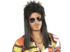 Disco fekete férfi paróka - 1 db.