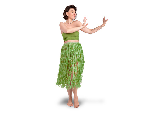 Hawaii szoknya hosszú zöld - 77 cm - 1 db.
