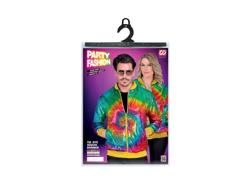 Party flitteres kabát - bomber - batikolt minta