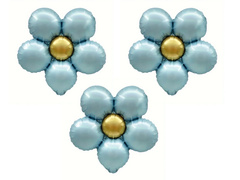 Kék virágos fólialufi - 40 cm - 3 db.