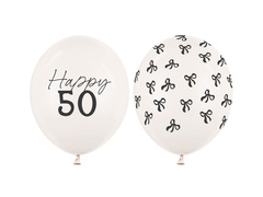 Latex lufik készlet 50. születésnapra - 30 cm - 50 db.