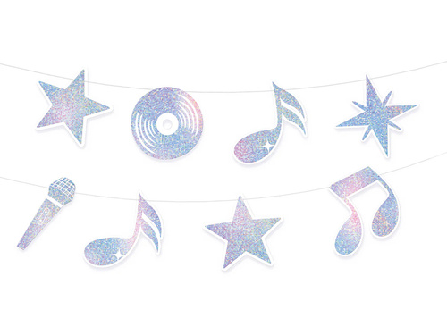 Ezüst diszkó füzér - 1 db.