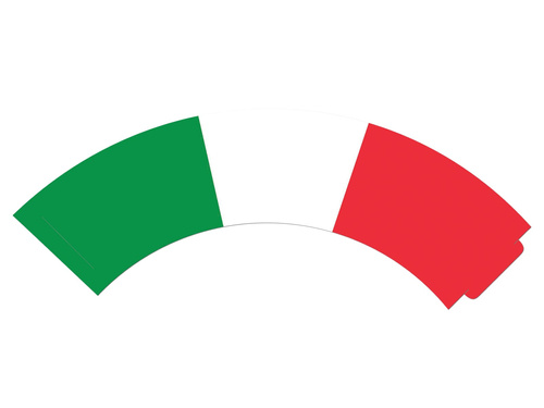 Cupcake liners Olaszország zászlaja - 6 db.