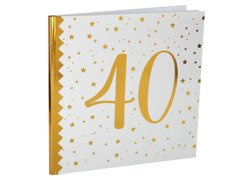 Fehér, nyomtatott vendégkönyv 40 - 24 cm x 24 cm