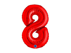 8-as számú piros fólialufi - 14" - 1 db.