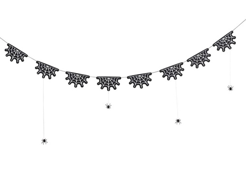 Halloween füzér Pókok - 2 m - 1 db.