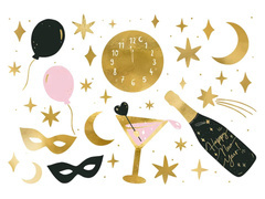 Mosható tetoválások szilveszterre - 10 db.