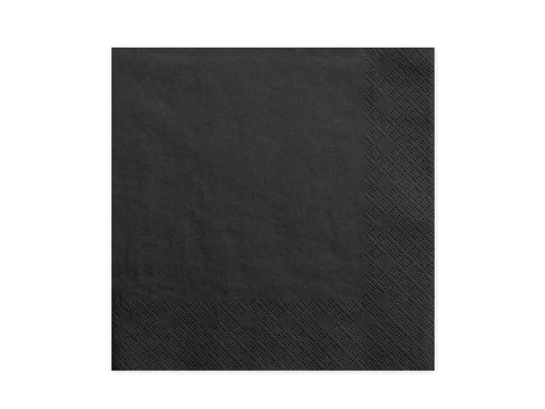 Fekete papírszalvéta - 33 cm - 20 db.