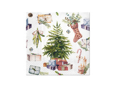 Házi készítésű karácsonyi szalvéták - 33 cm - 20 db.