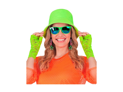 Neonzöld csipkés kesztyű