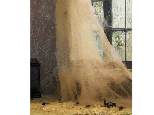 Narancssárga pókháló pókokkal Halloweenre - 100 g - 1 op.