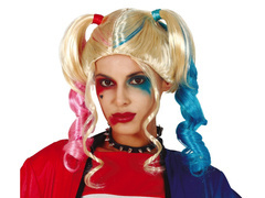 Paróka a'la Harley Quinn lófarokkal