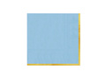 Kék papírszalvéta aranyszegéllyel - 33 cm - 10 db.