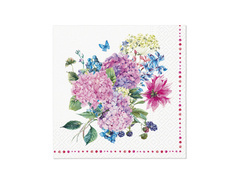 Születésnapi szalvéták Hortenzia csokor - 33 cm - 20 db.