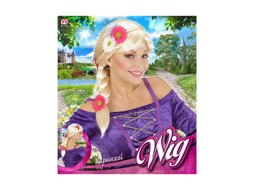 Rapunzel parókája virágokkal