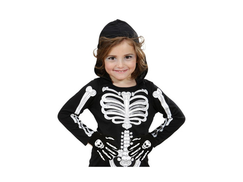 Csontváz kesztyű koponyával - gyerekeknek, gyapjúból készült