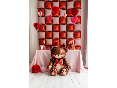 Teddy maci álló fólialufi - 59 x 88 cm - 1 db.