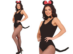 Fekete egér szett masnival - 1 kpl.