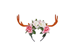 Fejpánt agancs virágokkal