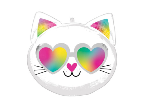 Fólia lufi Cica szemüveggel - 43 cm - 1 db.