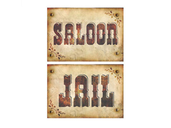 Western Plaque medál - 2 db.