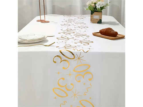 Nyomtatott asztali futó dekoráció 30. születésnapra - 28 cm x 5 m - 1 db.