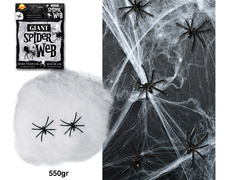 Nagy pókháló 4 pókkal - 550g - 1 db.