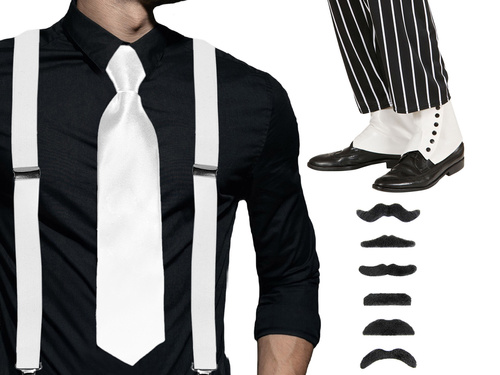 Gengszter fehér szett - 1 szett.