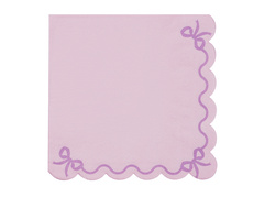 Lila papírszalvéta fodros - 33 cm - 12 db.