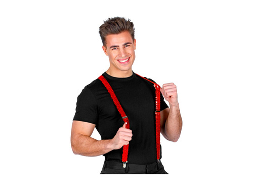 Piros flitteres nadrágtartó