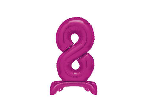 Fólia lufi álló 8-as rózsaszín - 76 cm - 1db.